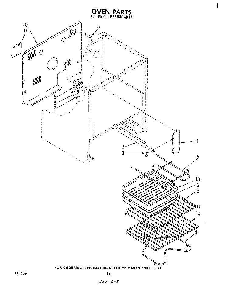OVEN (CONTINUED) , LITERATURE AND OPTIONAL Diagram and Parts List for RE953PXKT1  Whirlpool Range