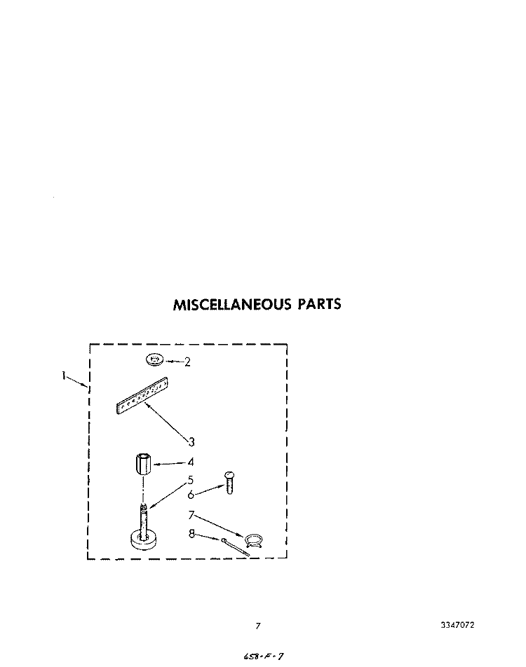 MISCELLANEOUS Diagram and Parts List for LA6400XPW6  Whirlpool Washer