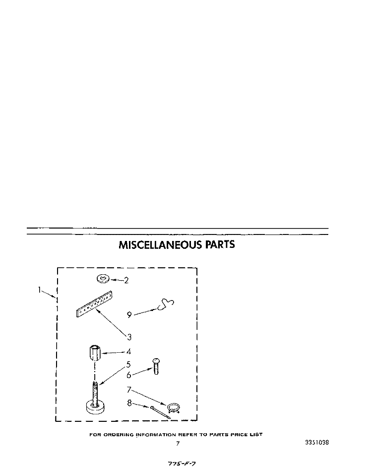 MISCELLANEOUS Diagram and Parts List for LA5300XTW0  Whirlpool Washer