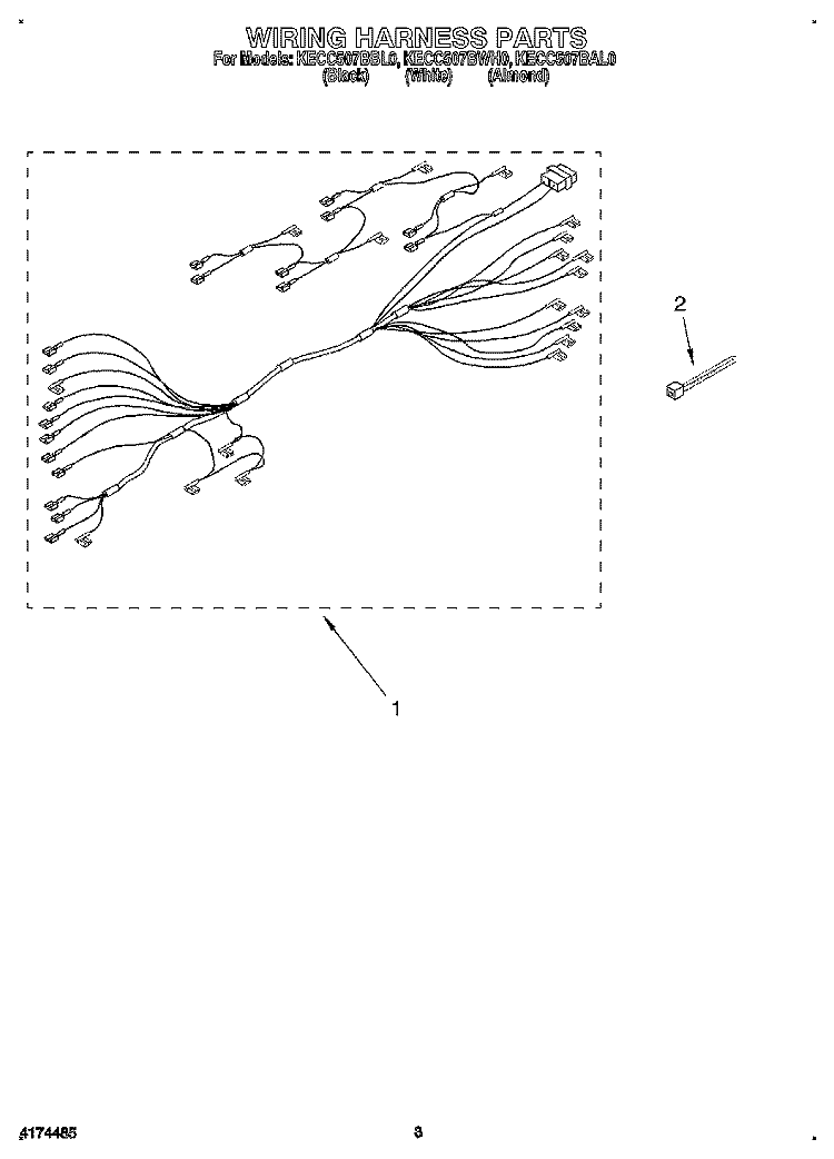 SECTION Diagram and Parts List for KECC507BAL0  KitchenAid Cooktop