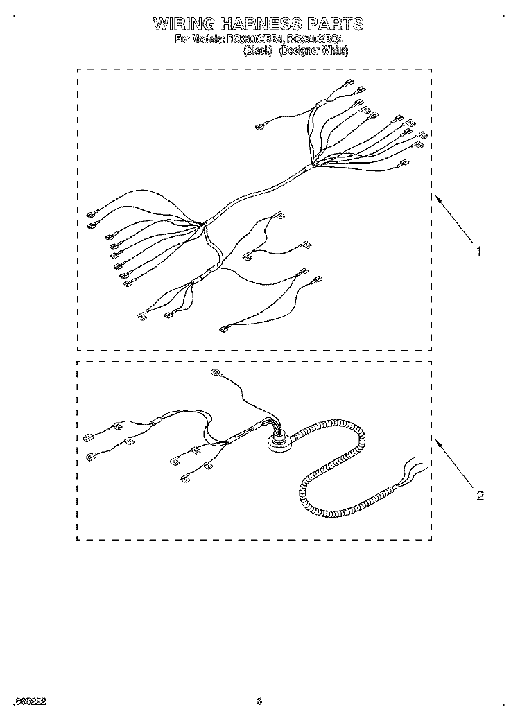 SECTION Diagram and Parts List for RC8600XBB4  Whirlpool Cooktop