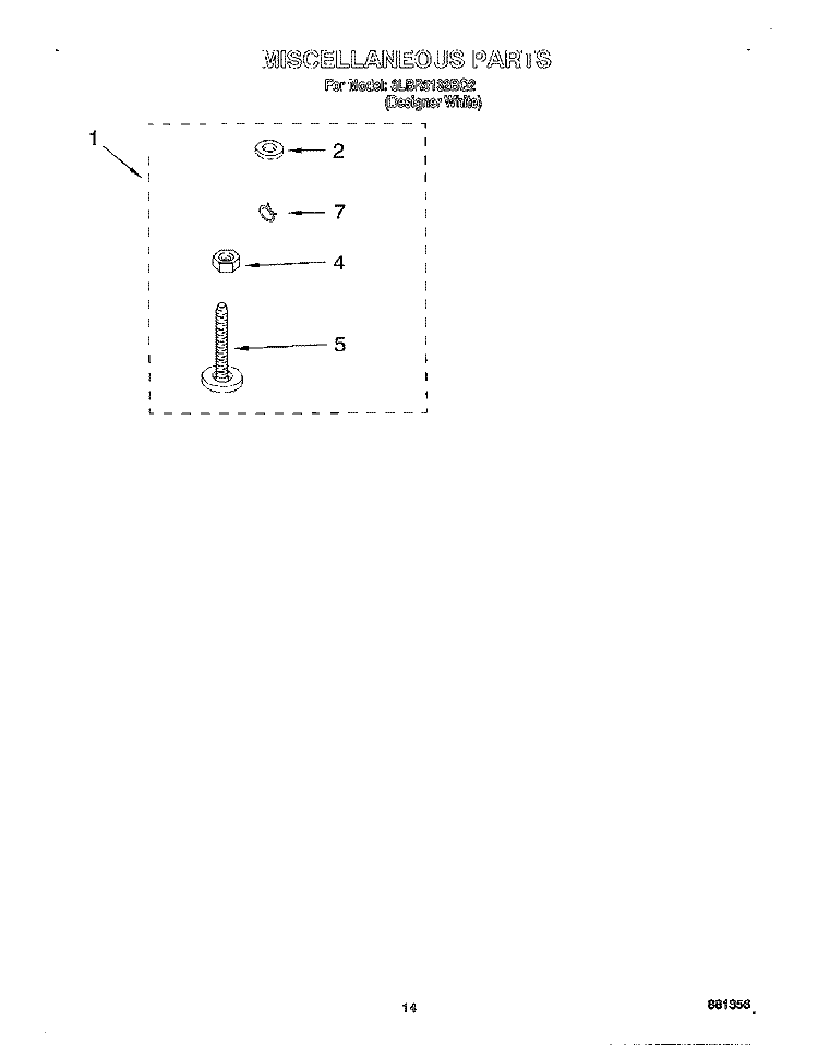 MISCELLANEOUS, LIT/OPTIONAL Diagram and Parts List for 6LBR5132BQ2  Whirlpool Washer