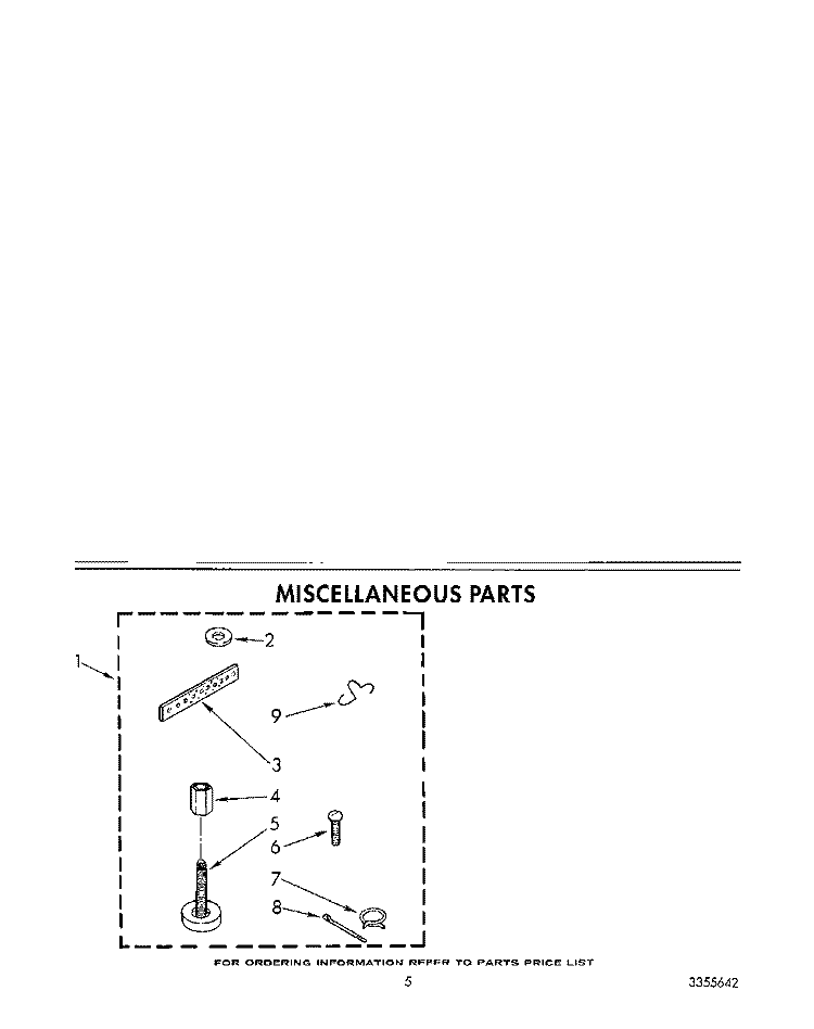 MISCELLANNEOUS Diagram and Parts List for LA5430XTN1  Whirlpool Washer