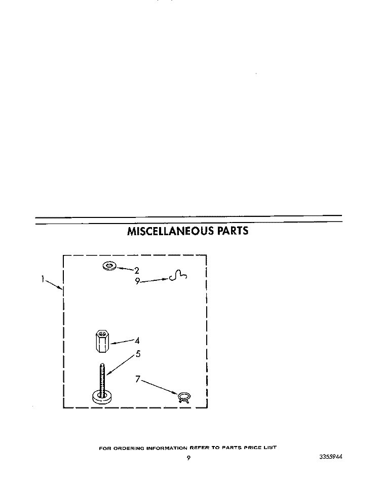 MISCELLANEOUS Diagram and Parts List for KAWE540WAL1  KitchenAid Washer