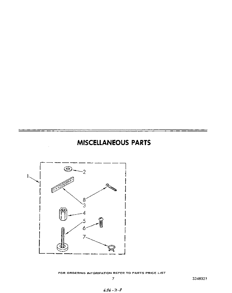MISCELLANEOUS Diagram and Parts List for LA5530XSW0  Whirlpool Washer