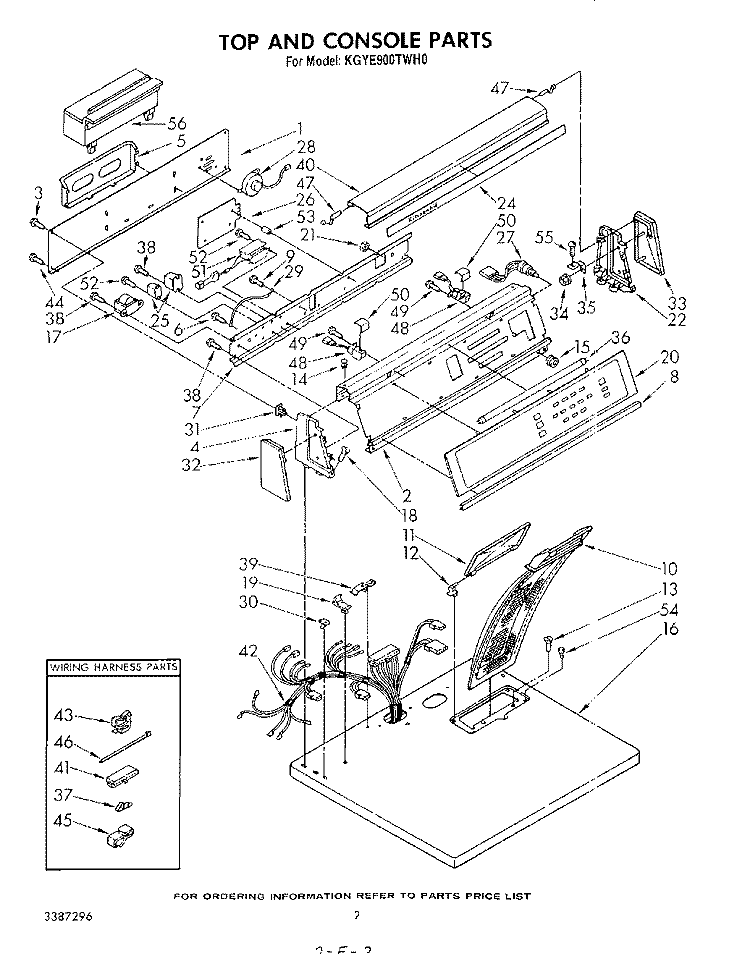 TOP CONSOLE , LITERATURE AND OPTIONAL Diagram and Parts List for KGYE900TTO0  KitchenAid Dryer