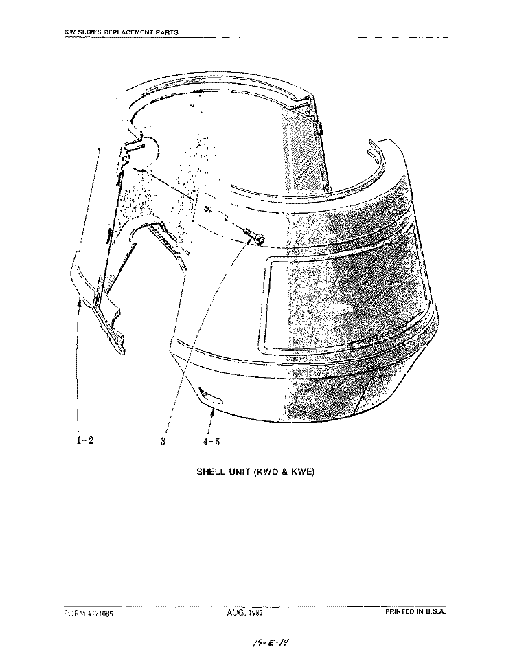 KWD AND KWE Diagram and Parts List for 5KBDS200S  KitchenAid Food Waste Disposer