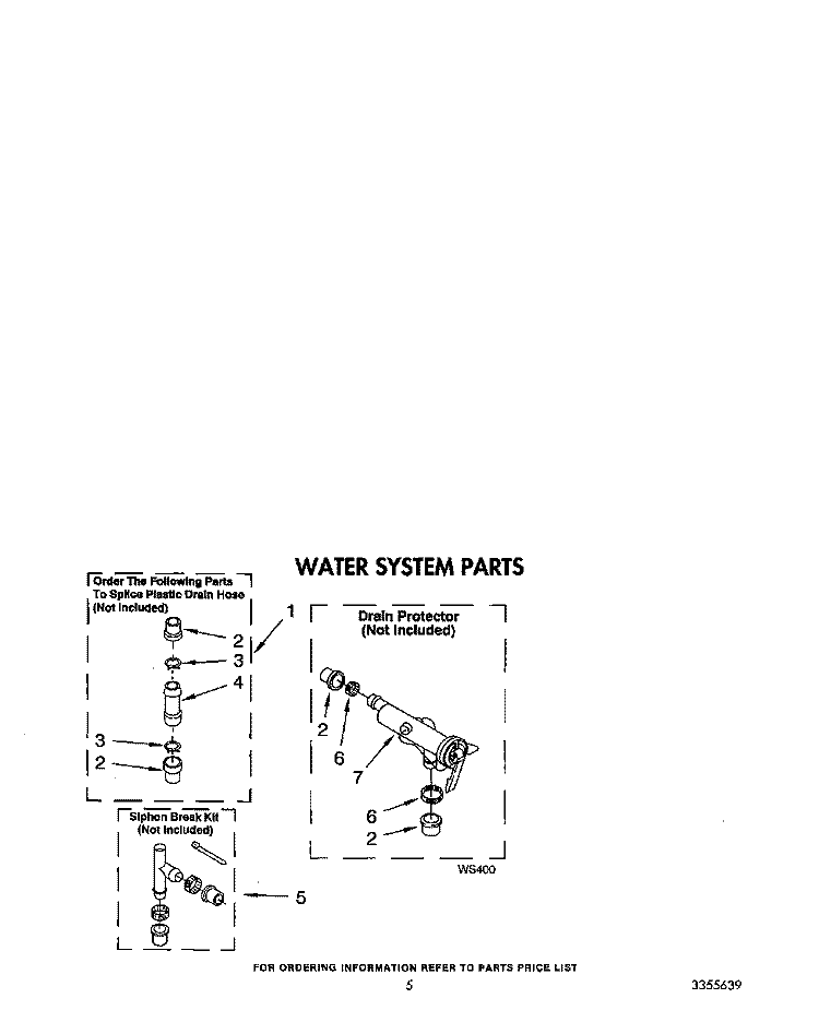 WATER SYSTEM Diagram and Parts List for LA6300XTF1  Whirlpool Washer
