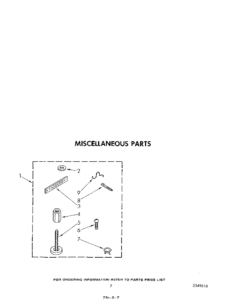 MISCELLANEOUS Diagram and Parts List for LA5800XSW1  Whirlpool Washer