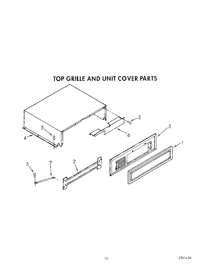 TOP GRILLE AND UNIT COVER Diagram and Parts List for KSSS36DAW01  KitchenAid Refrigerator