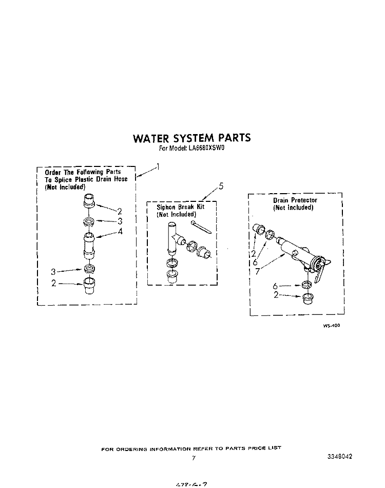 WATER SYSTEM Diagram and Parts List for LA6680XSW0  Whirlpool Washer