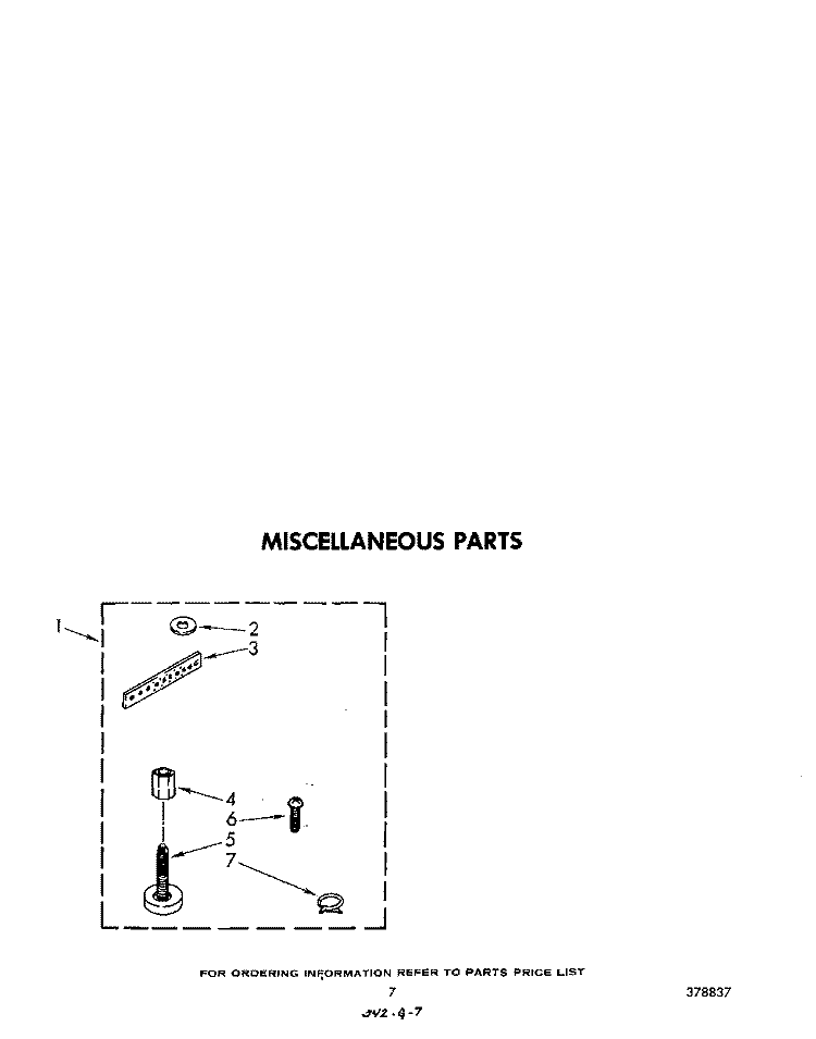 MISCELLANEOUS Diagram and Parts List for LA5400XMW2  Whirlpool Washer
