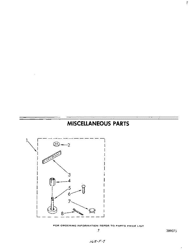 MISCELLANEOUS Diagram and Parts List for LA5311XPW3  Whirlpool Washer