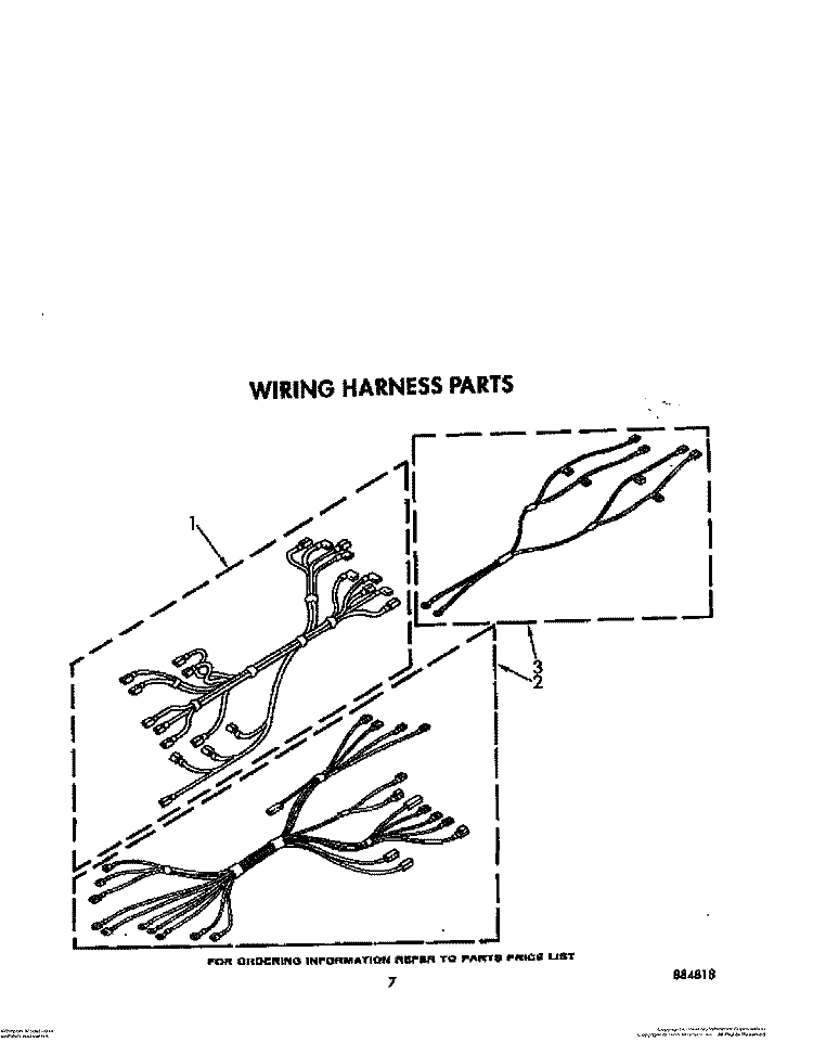 WIRING HARNESS Diagram and Parts List for RF366BXVN1  Whirlpool Range