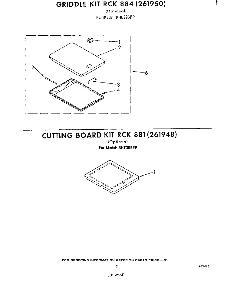 ROTISSERIE RCK 890 (242808) Diagram and Parts List for RHE396PP  Whirlpool Range