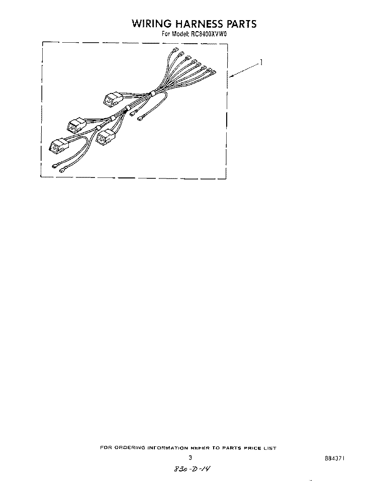 SECTION Diagram and Parts List for RC8400XVH0  Whirlpool Cooktop