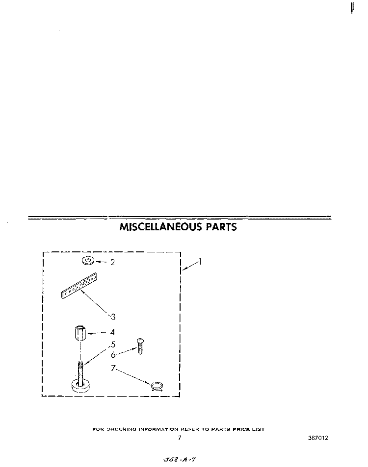 MISCELLANEOUS Diagram and Parts List for LA5430XPW1  Whirlpool Washer