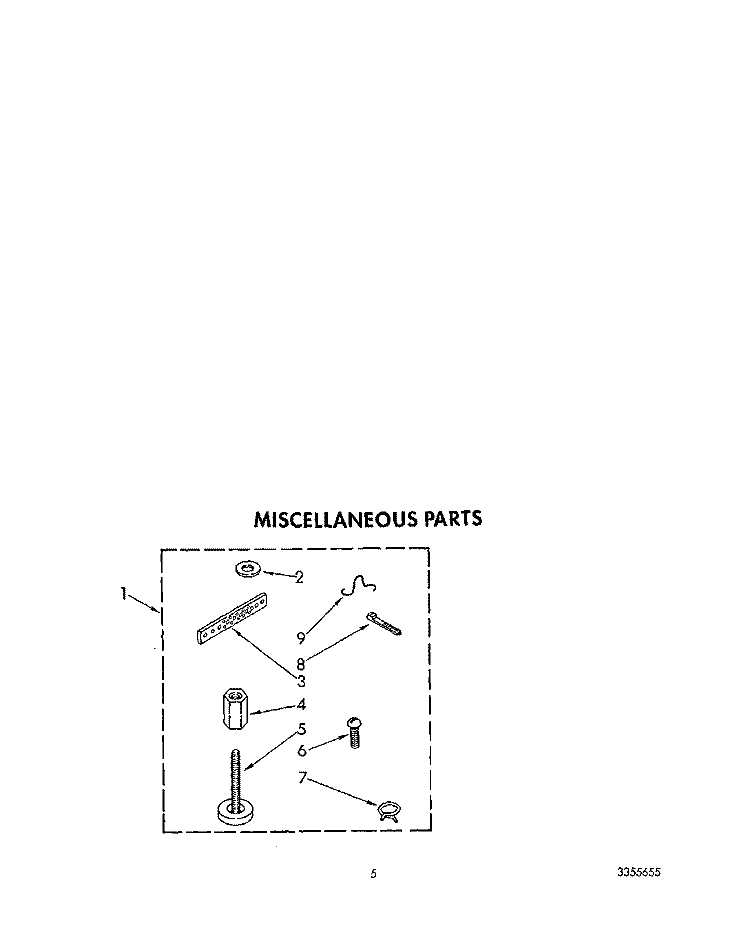 MISCELLANEOUS Diagram and Parts List for LA9100XTF1  Whirlpool Washer