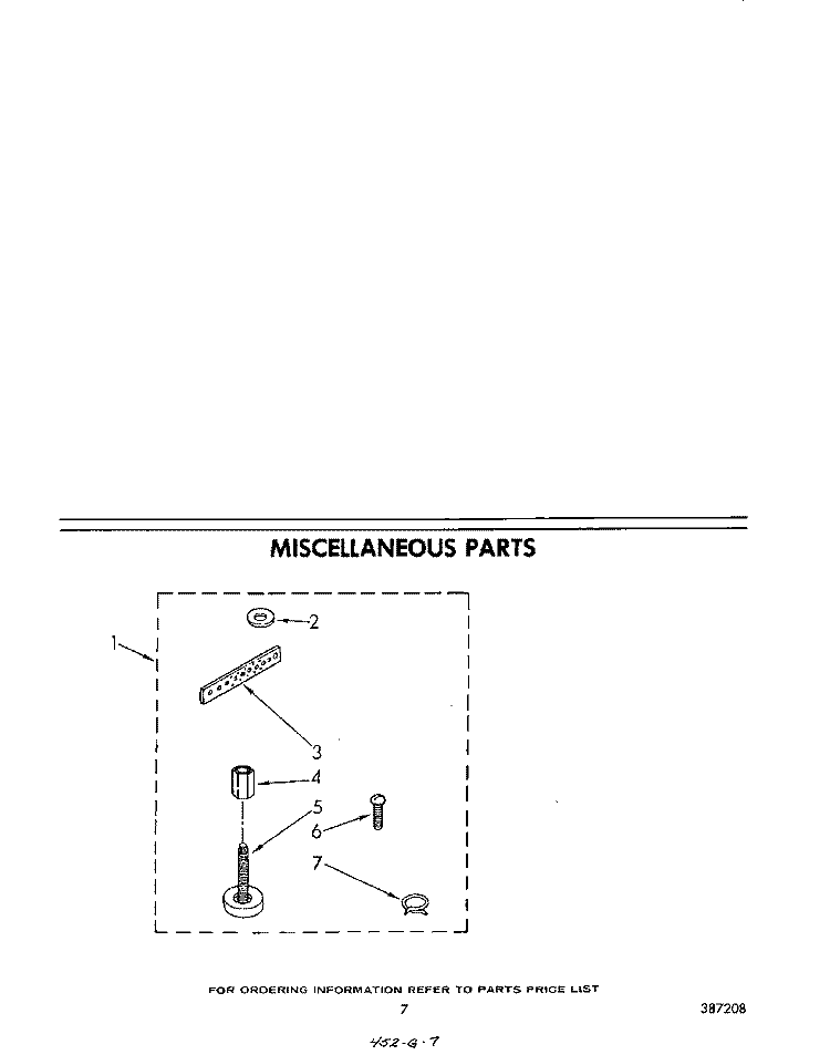 MISCELLANEOUS Diagram and Parts List for LA7460XMW0  Whirlpool Washer