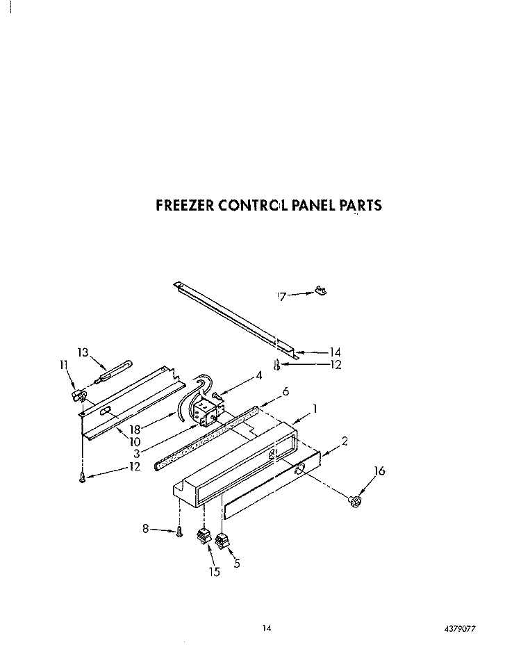 FREEZER CONTROL Diagram and Parts List for KSSS48DAX01  KitchenAid Refrigerator