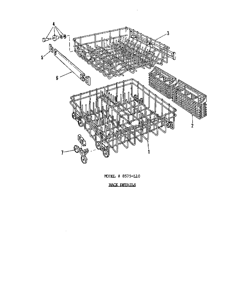 WIRING DIAGRAM Diagram and Parts List for 8565L10  Roper Dishwasher