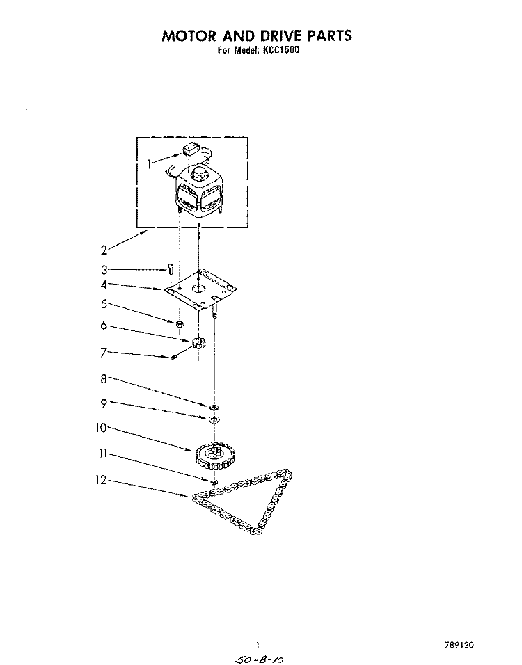 FRAME Diagram and Parts List for KCC1500  KitchenAid Trash Compactor