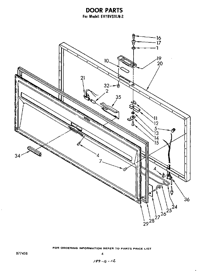 SECTION Diagram and Parts List for EH18VSXLN2  Whirlpool Freezer