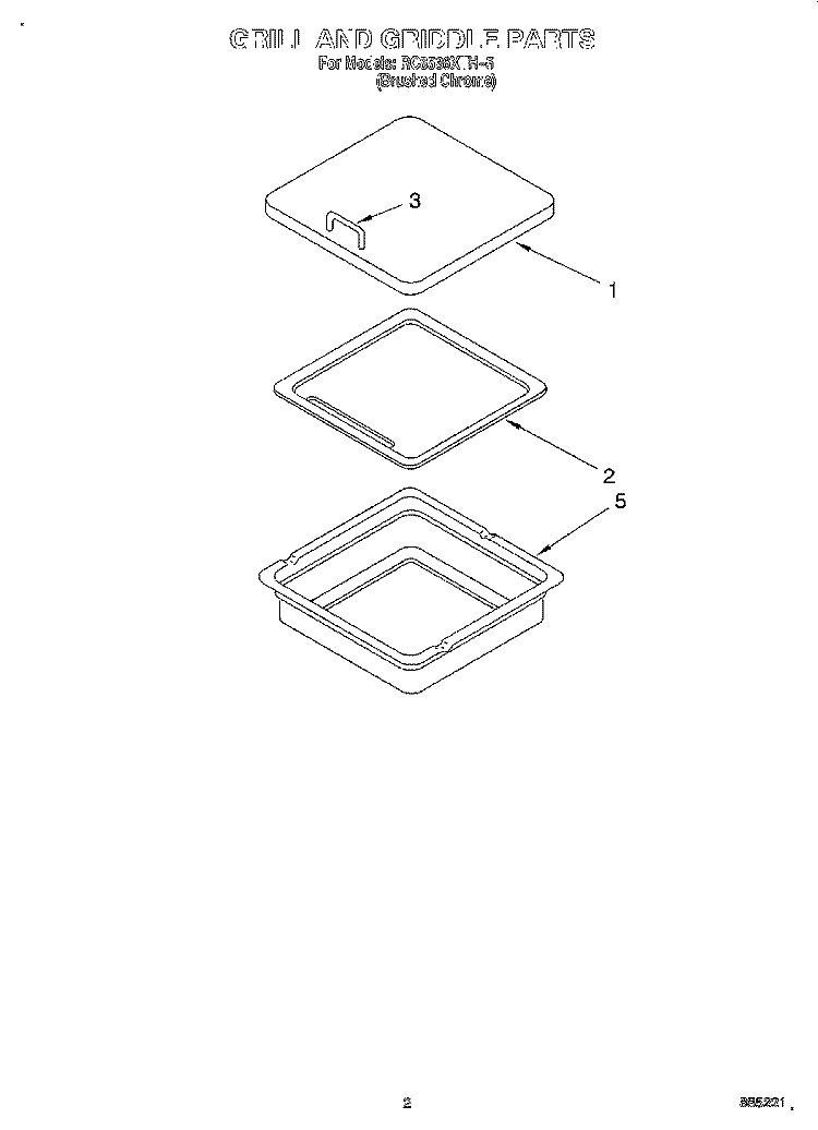 SECTION Diagram and Parts List for RC8536XTH5  Whirlpool Cooktop
