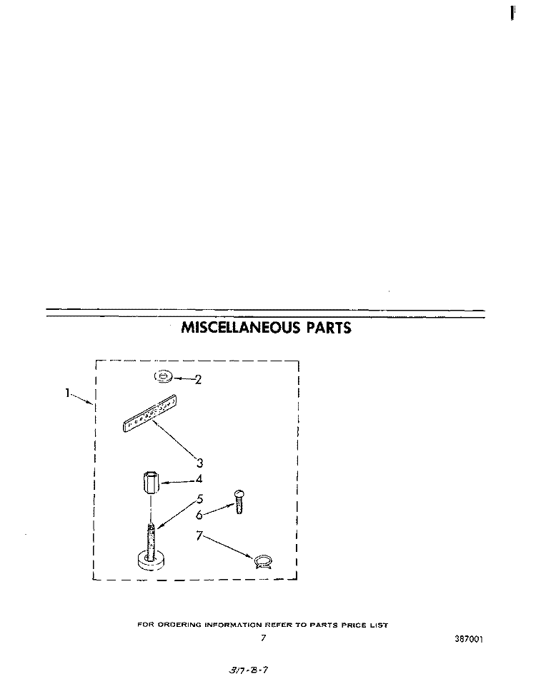MISCELLANEOUS Diagram and Parts List for LA5460XPW0  Whirlpool Washer