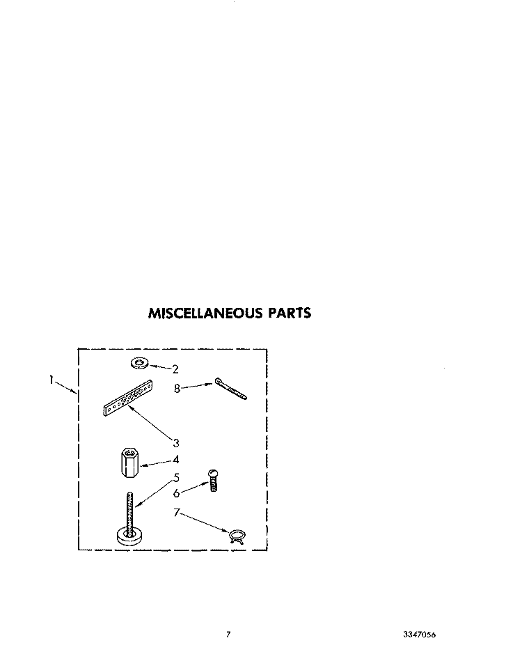 MISCELLANEOUS Diagram and Parts List for LA5300XPW4  Whirlpool Washer