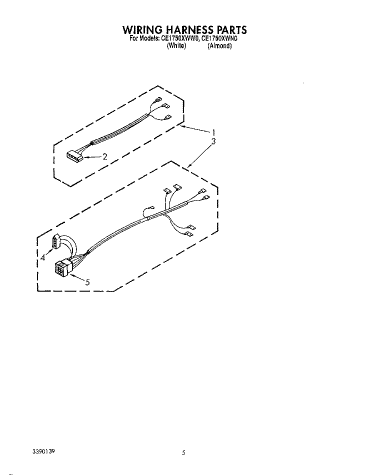 SECTION Diagram and Parts List for CE1750XWW0  Whirlpool Dryer
