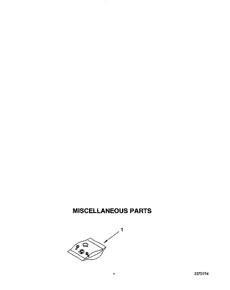 MISCELLANEOUS Diagram and Parts List for DU8530XX1  Whirlpool Dishwasher