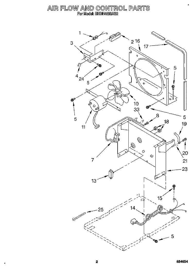 SECTION Diagram and Parts List for BHDH4000AS2  Whirlpool Dehumidifier