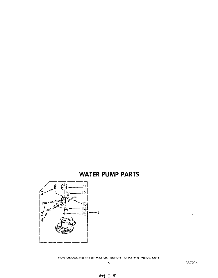 WATER PUMP Diagram and Parts List for LA6680XPW1  Whirlpool Washer