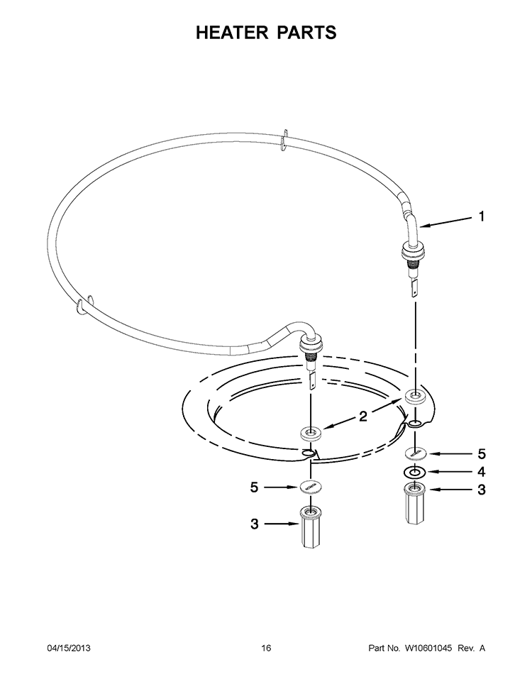 HEATER PARTS Diagram and Parts List for WDF775SAYW2  Whirlpool Dishwasher