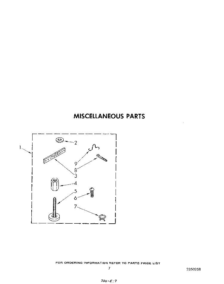 MISCELLANEOUS Diagram and Parts List for LA5000XSW1  Whirlpool Washer