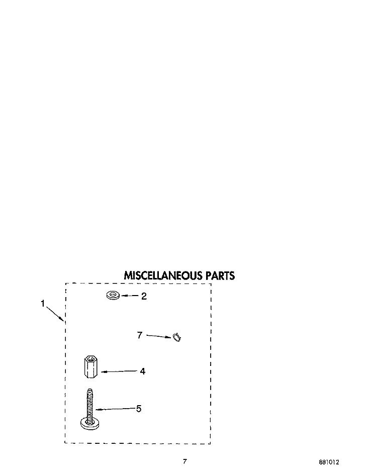 MISCELLANEOUS Diagram and Parts List for LBV5133AW0  Whirlpool Washer