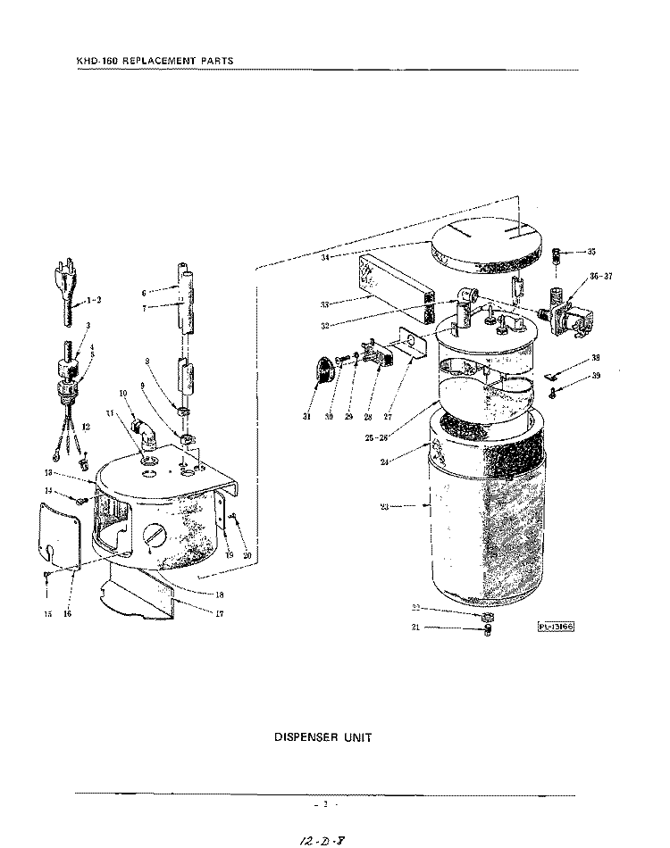 SECTION Diagram and Parts List for KHD160  KitchenAid Miscellaneous