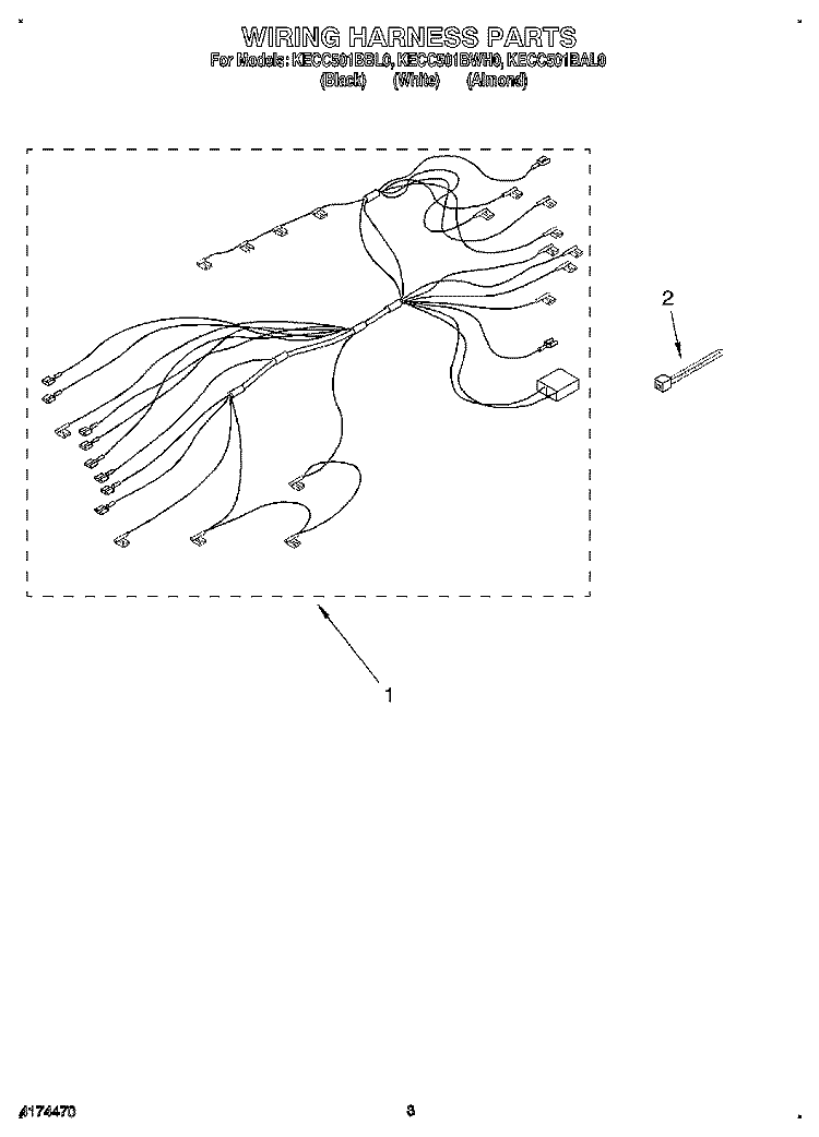 SECTION Diagram and Parts List for KECC501BBL0  KitchenAid Cooktop