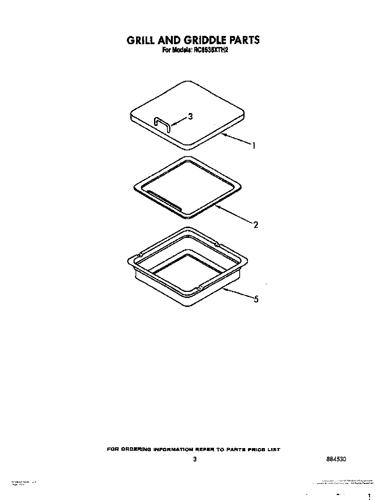 SECTION Diagram and Parts List for RC8536XTB2  Whirlpool Cooktop