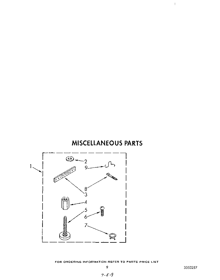 MISCELLANEOUS Diagram and Parts List for KAWE660WAL0  KitchenAid Washer