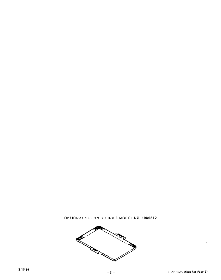 GRIDDLE Diagram and Parts List for 1415W1A  Roper Range