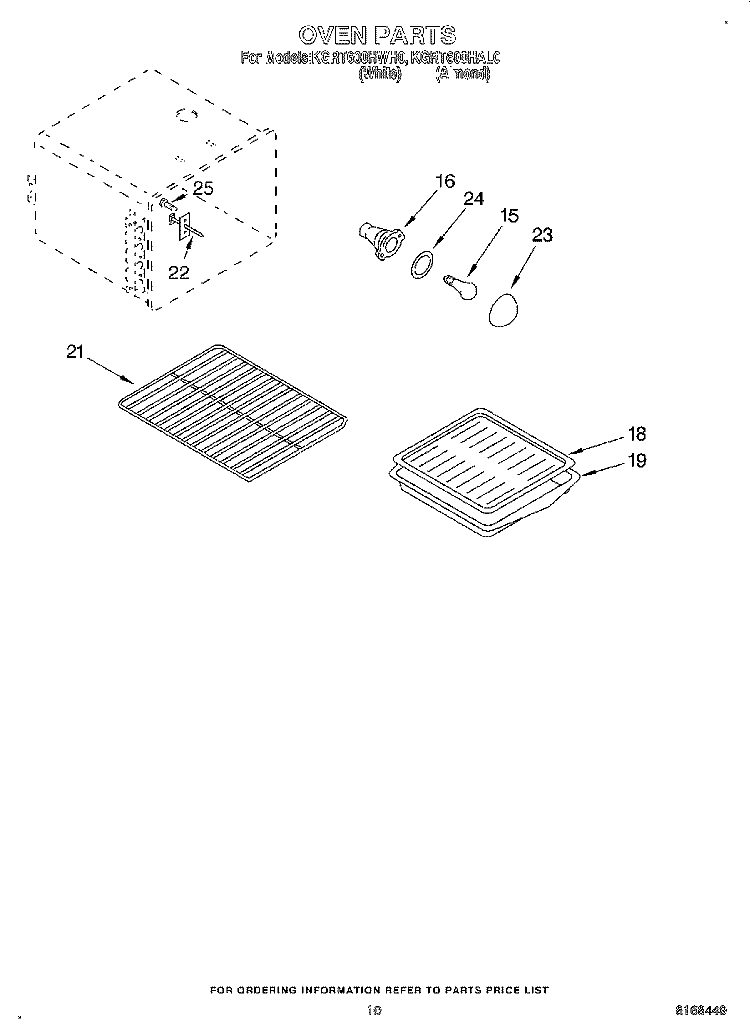 OVEN Diagram and Parts List for KGRT600HAL0  KitchenAid Range