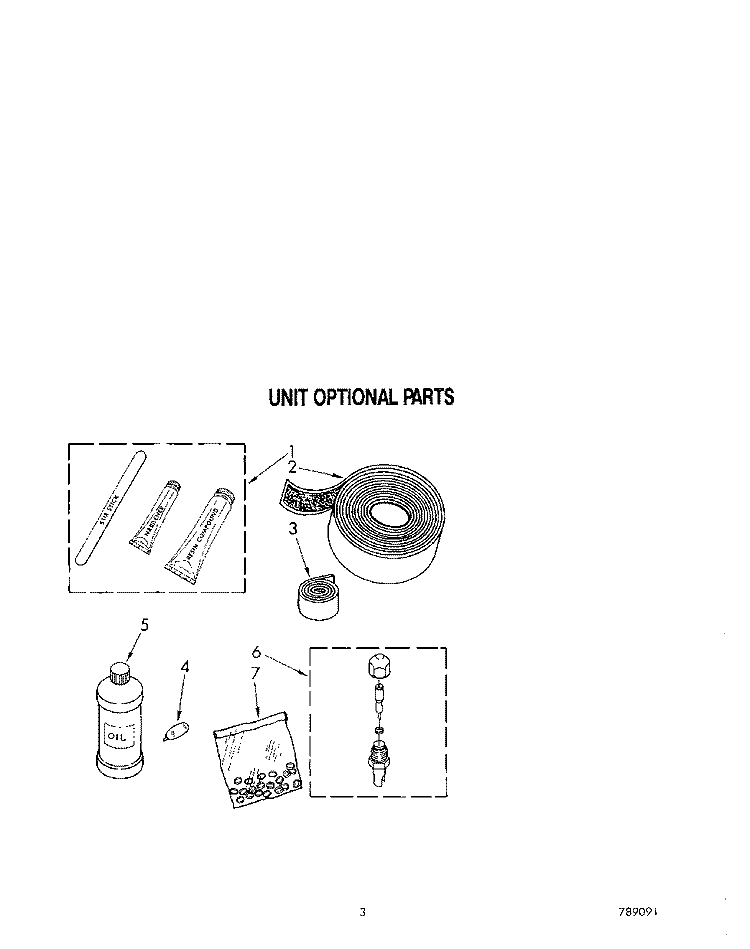 UNIT OPTIONAL Diagram and Parts List for AC1604XR0  Whirlpool Air Conditioner