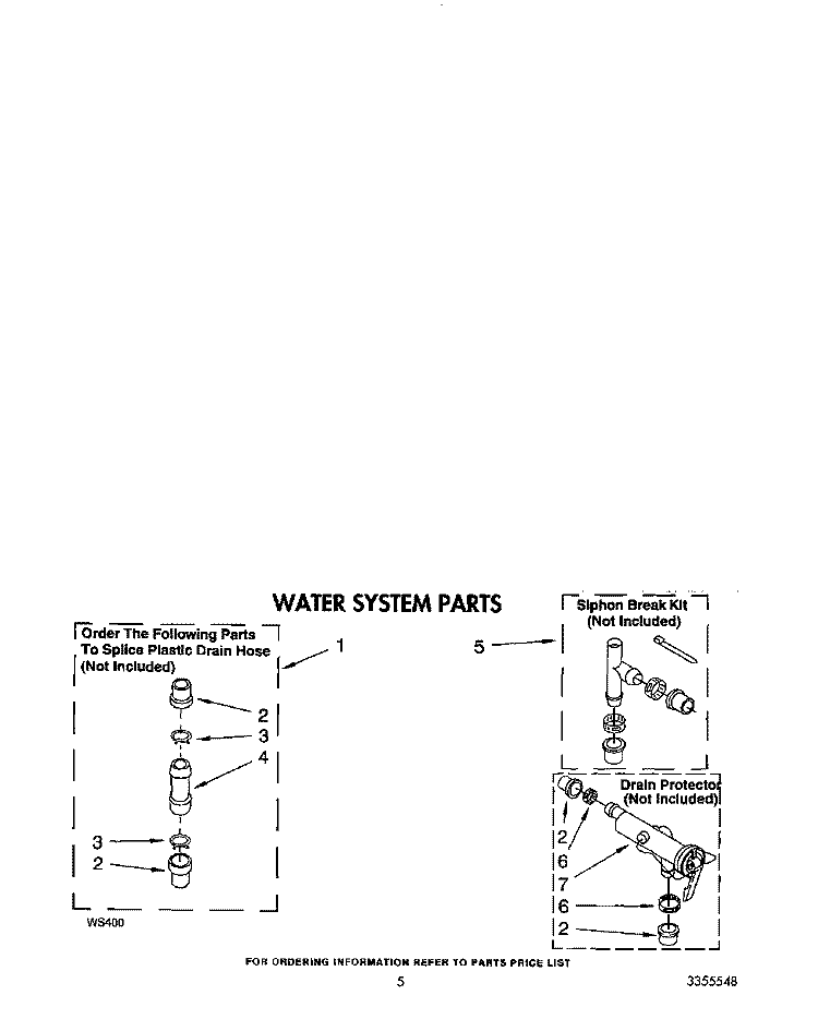WATER SYSTEM Diagram and Parts List for LA5705XTM2  Whirlpool Washer