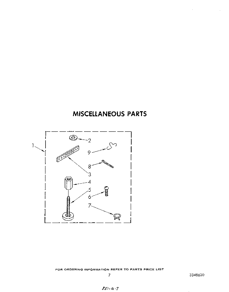 MISCELLANEOUS Diagram and Parts List for 3CA2781XSW0  Whirlpool Washer