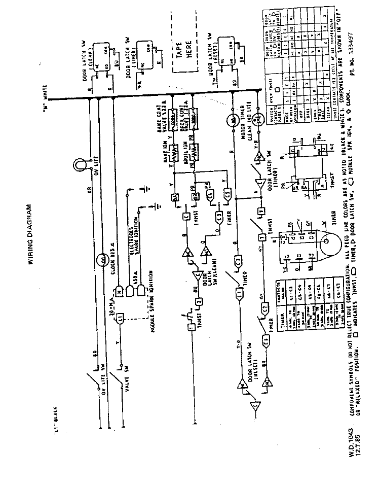 SECTION Diagram and Parts List for 1346W0A  Roper Range