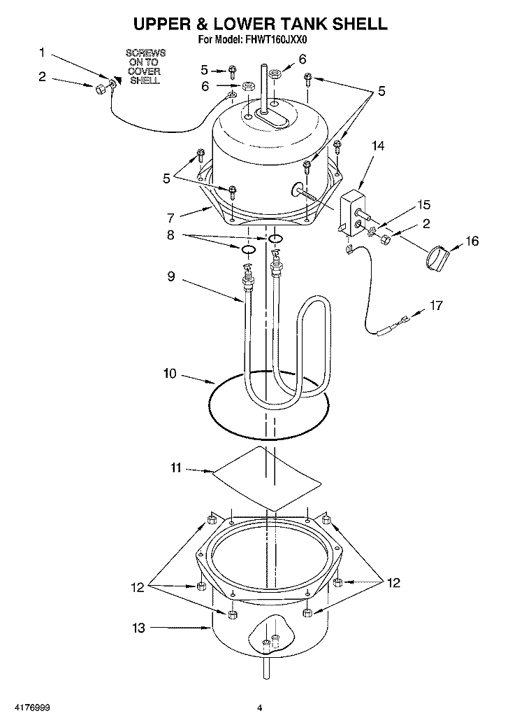 SECTION Diagram and Parts List for FHWT160JXX0  Whirlpool Miscellaneous