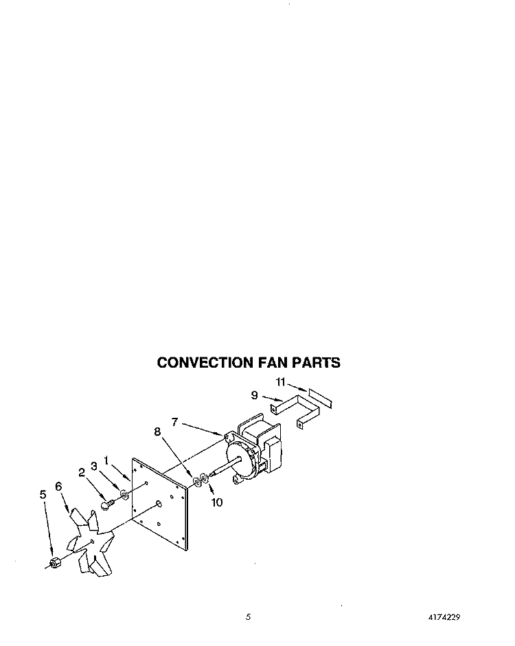 CONVECTION FAN Diagram and Parts List for KEMS378XWH2  KitchenAid Wall Oven