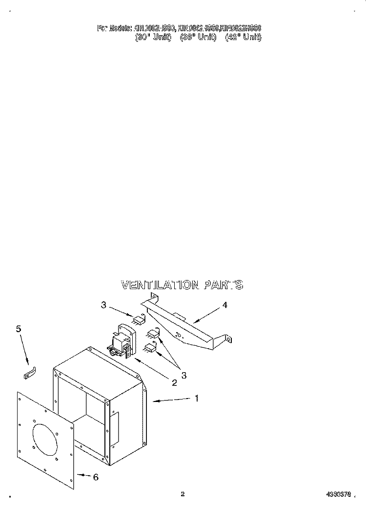 SECTION Diagram and Parts List for KIRD822HSS0  KitchenAid Range Hood